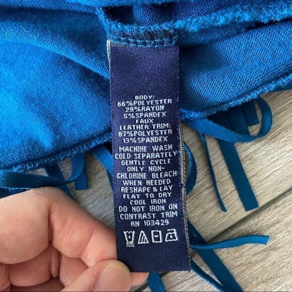 Terre Bleue Fringe Relaxed Fit Boho  Sweater - Picture 7 of 14